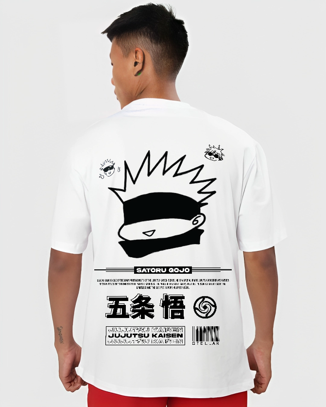 white Gojo Satoru T-shirt