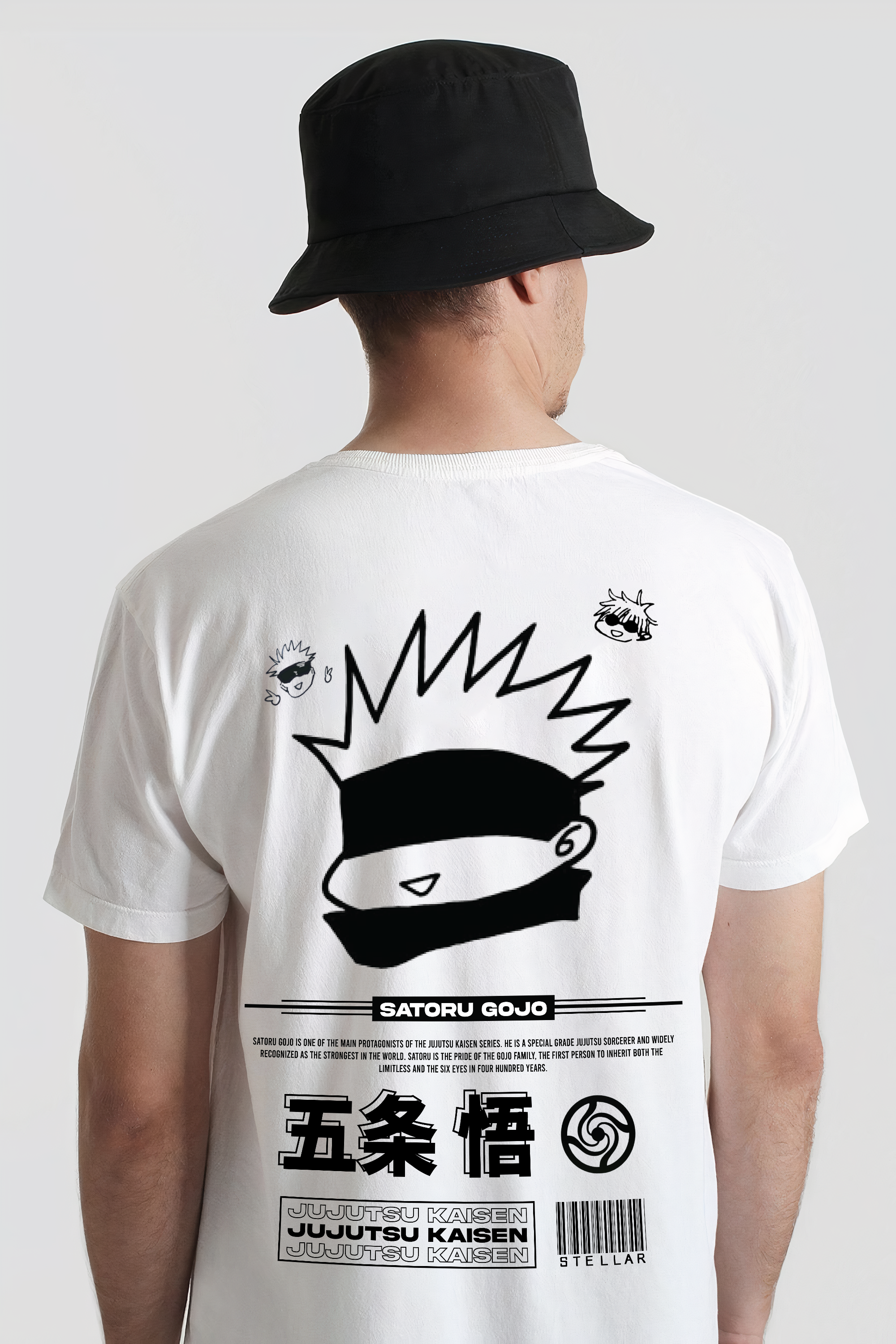 white Gojo Satoru T-shirt