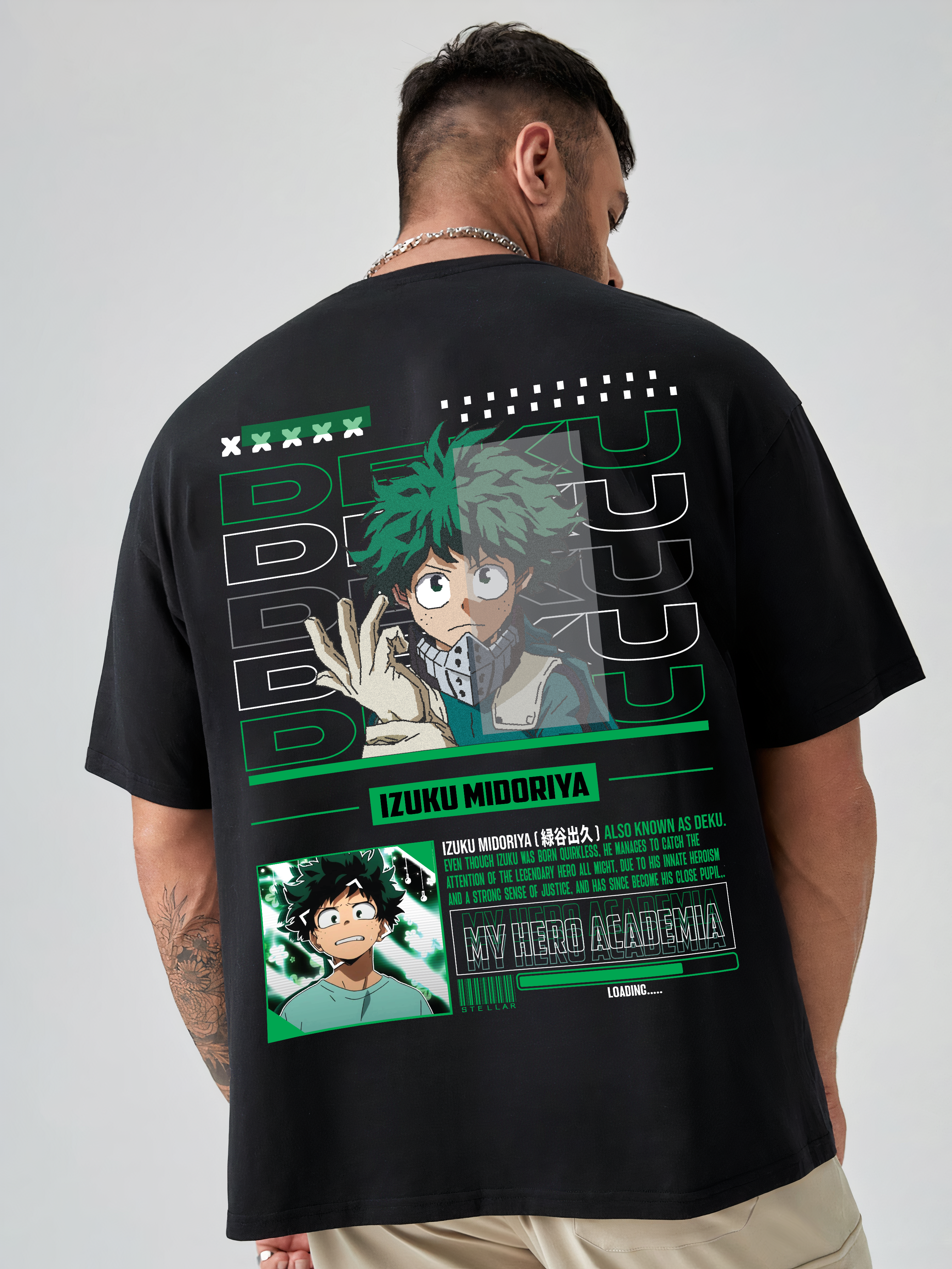 unisex Izuku Midoriya oversized printed t shirt